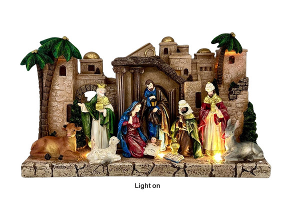 All in One Nativity Set w/ LED 19cm (NS10412)
