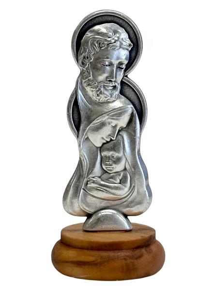 Mini Statue Wood Base: Holy Family (STW5004)