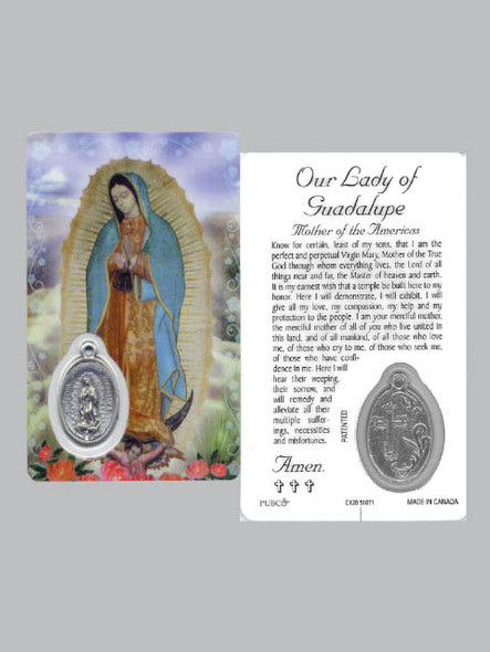 Window Charm Prayer Card, Our Lady of Guadalupe (LC120) Window Charm Prayer Card, Our Lady of Guadalupe (LC120)
