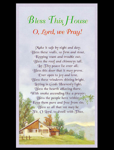 Holy Cards (pkt100): Bless This House Holy Cards (pkt100): Bless This House