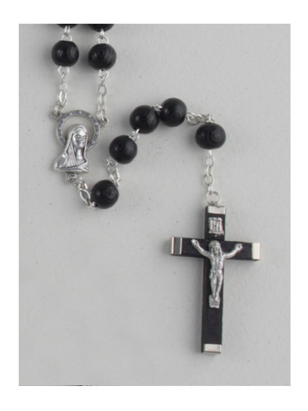 Wooden Rosary: Black 8mm (RXL02K) Wooden Rosary: Black 8mm (RXL02K)