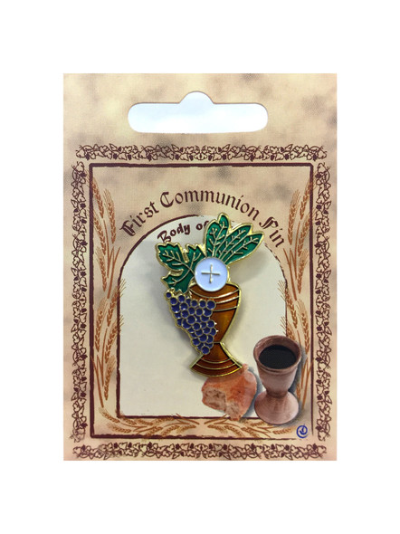 Communion Pin Chalice and Grapes (LP51175)