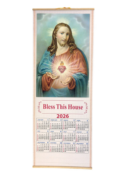 2026 Cane Wall Calendars: Sacred Heart Jesus (GECAL01)