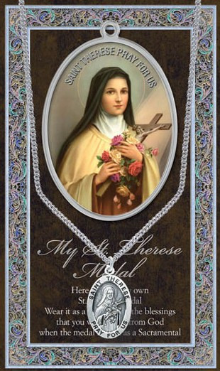 Pewter Medal: St Therese (LF9340) - Ark Religious Supplies P/L