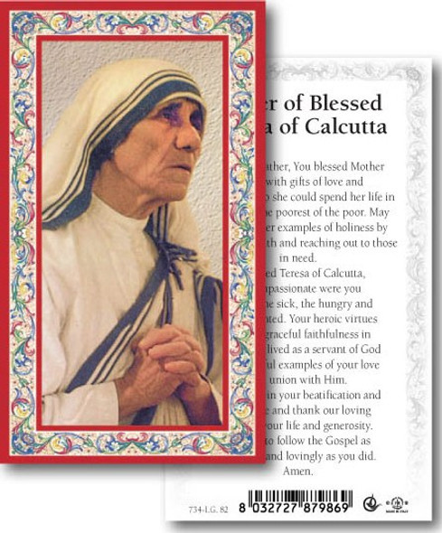 Holy Cards: 700 SERIES: Blessed Teresa of Calcutta each Holy Cards: 700 SERIES: Blessed Teresa of Calcutta each