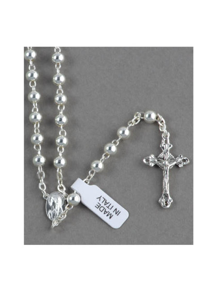 Sterling Silver Rosary: 5mm bead (RX1015)