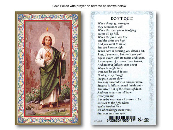 Holy Card(each): 700 SERIES: St Jude (Don't Quit) Holy Card(each): 700 SERIES: St Jude (Don't Quit)