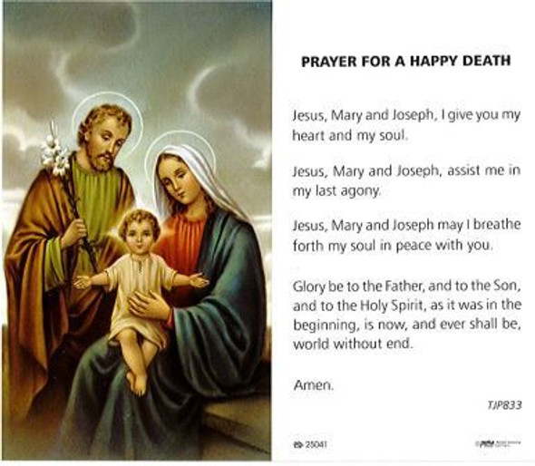 TJP Holy Card: Prayer for a Happy Death (TJP833)