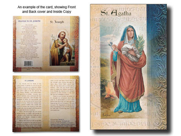 Biography Bi-Fold Card: St Agatha (LF5400)