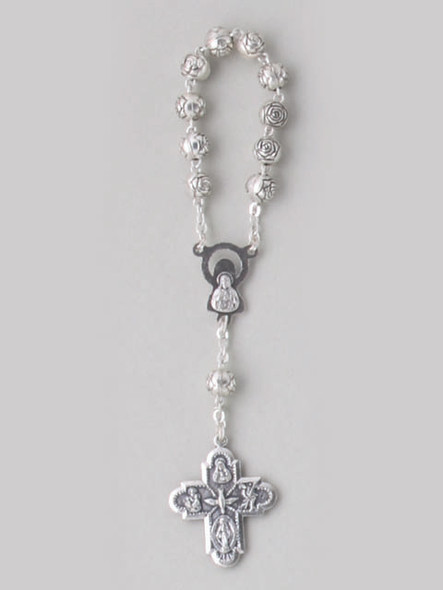 Rosary Ring/Finger Rosary: Metal Rose (RR966) Rosary Ring/Finger Rosary: Metal Rose (RR966)