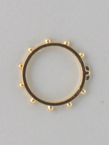 Rosary Finger Ring with Cross: 19mm (RR14G)