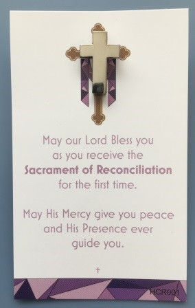 Reconciliation First Penance Pin Silver Cross (LPR01S)