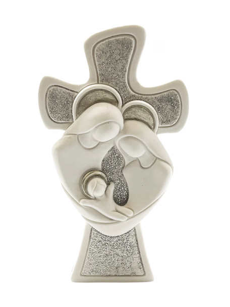 Ceramic Cross: Holy Family 9.5cm (PL20148)