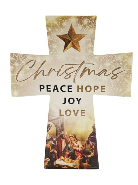 Ceramic Cross: Christmas (NST10267)
