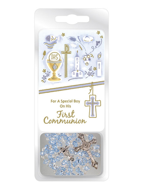 Rosary & Card Set: Communion Blue (RXC6088B)