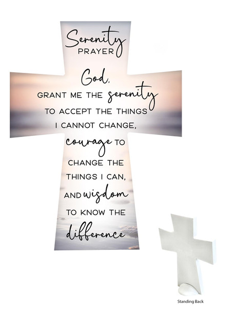 Standing Ceramic Cross : Serenity (CR351SP)