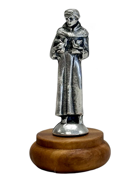 Mini Statue Wood Base: St Francis (STW5012)