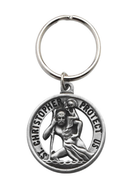 Metal Keyring,  ST CHRISTOPHER (KR52)