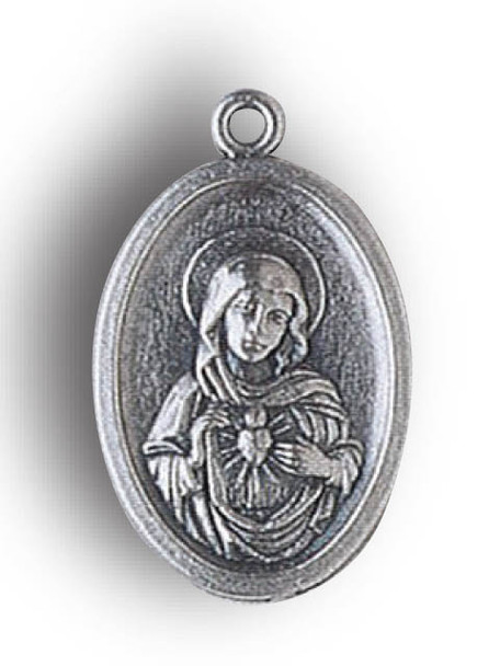 Silver Oxide Medal: Immaculate Heart of Mary (ME02202)