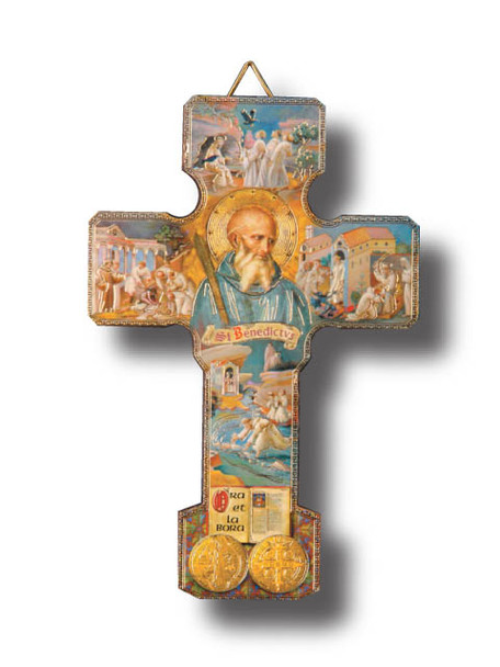 St Benedict Crucifix: Multi-Image 13cm (CR002SB)