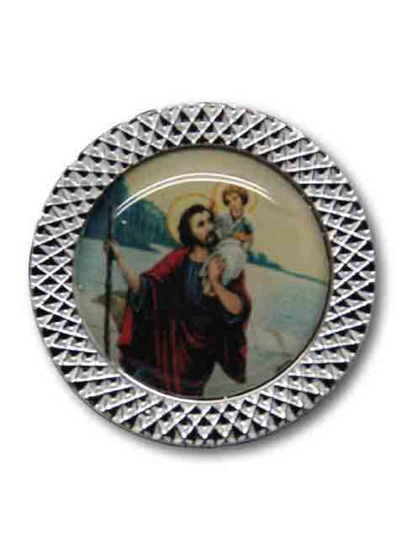 Magnet Round 29mm St Christopher (CP755)