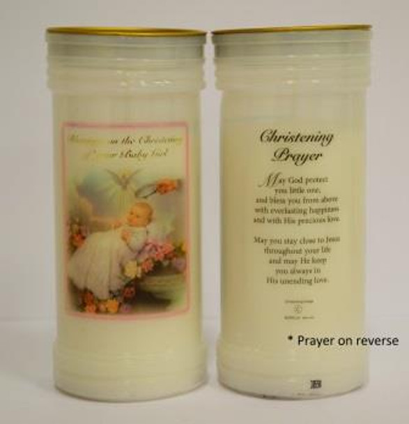 Christening Candle: 3 Day Candle Girl (CA86SG)