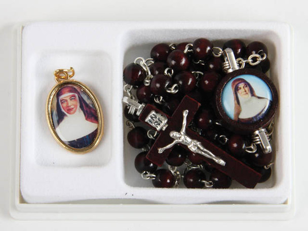 Boxed Rosary & Medal Set, Mary MacKillop