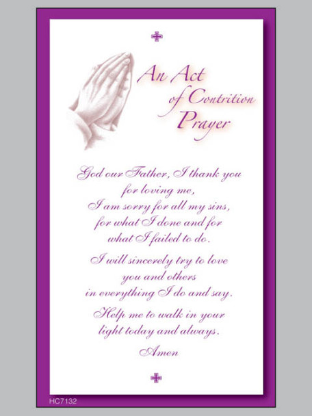 Holy Cards (each): Act of Contrition (HC7132e)