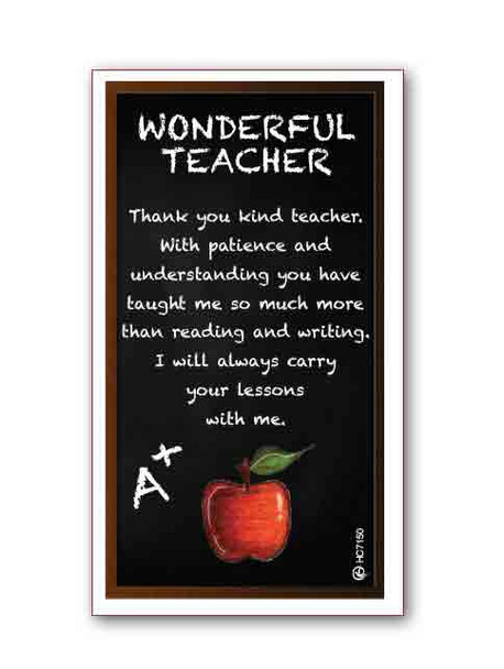 Holy Cards (each): Wonderful Teacher(HC7150e)