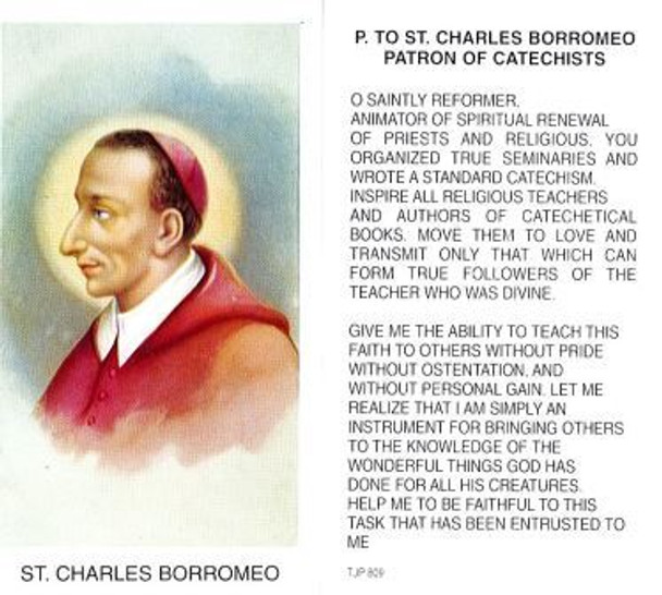 TJP Holy Card: St Charles Borromeo (TJP809)