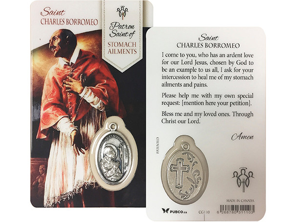 Window Charm Prayer Card: St Charles Borromeo (LCG110)