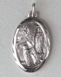 Sterling Silver Medal: Our Lady of Lourdes (ME9708) - Ark Religious ...