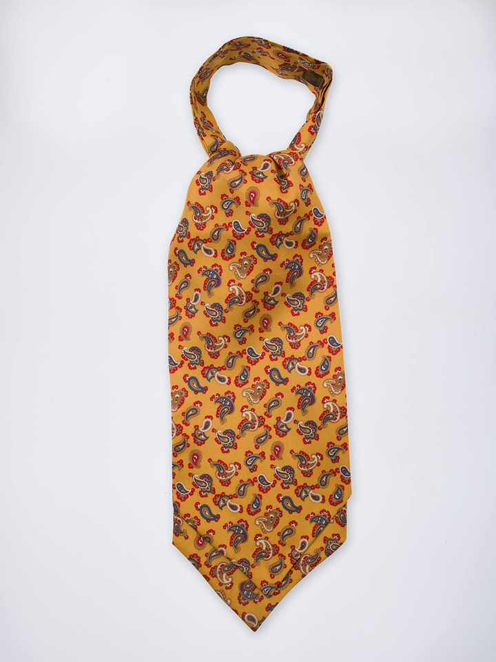 Gold Paisley Silk Cravat