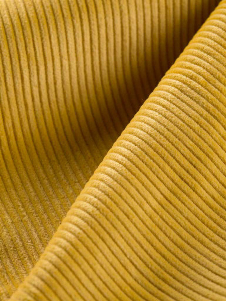 Men's Corn Yellow Corduroy Trousers Fabric