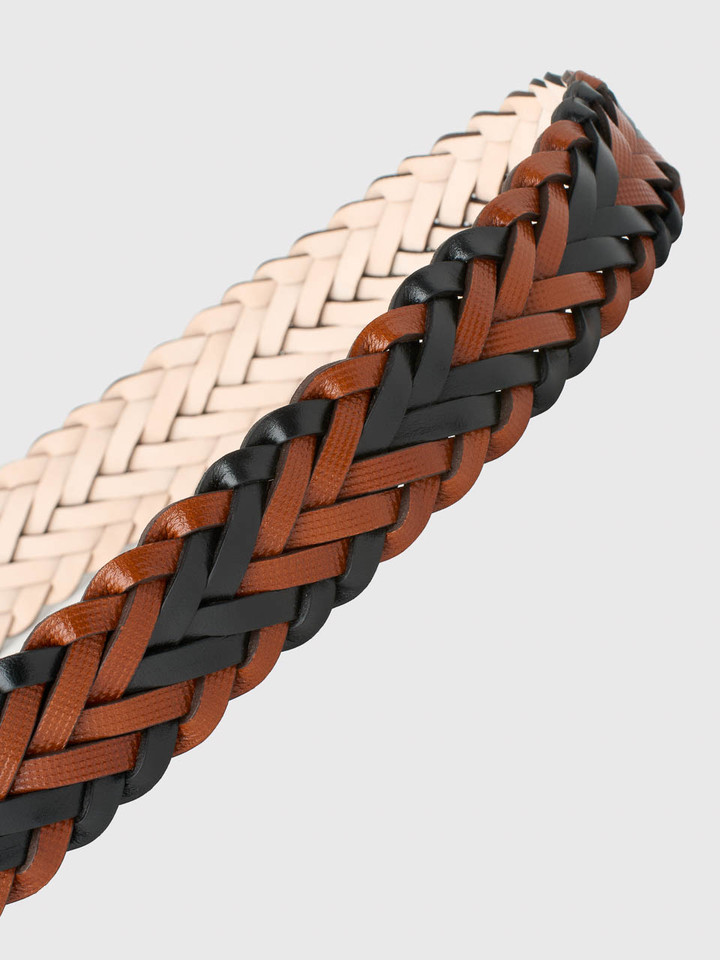 Men's Cadiz Leather Braided Belt