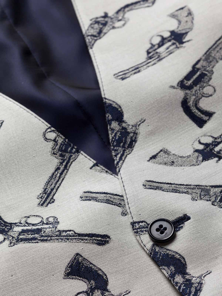 Men's Pistol Pattern Fabric Close Up
