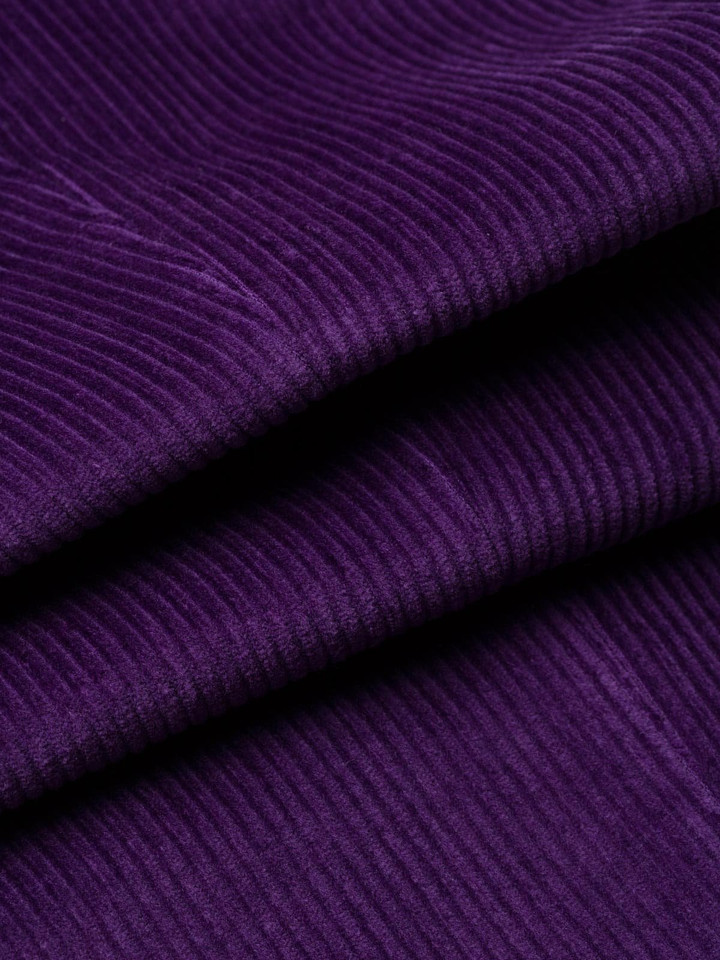Close Up of Mens Purple Corduroy Trousers Fabric