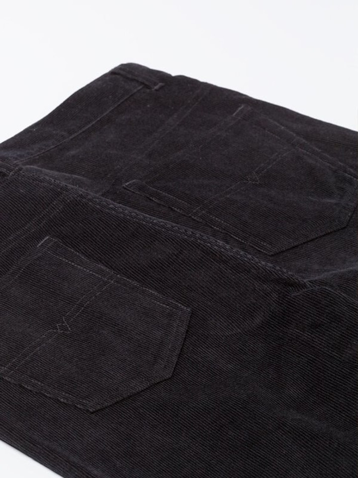 Men's Black Corduroy Jeans Rear Pockets