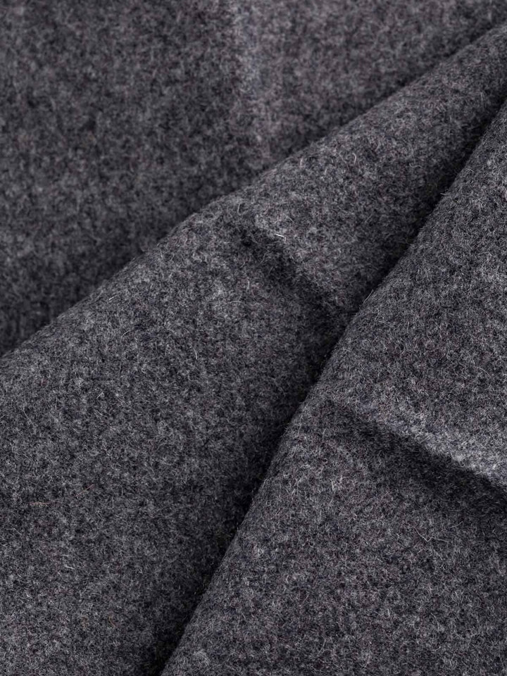 Men's Grey Wool & Cashmere Flannel Trousers Fabric