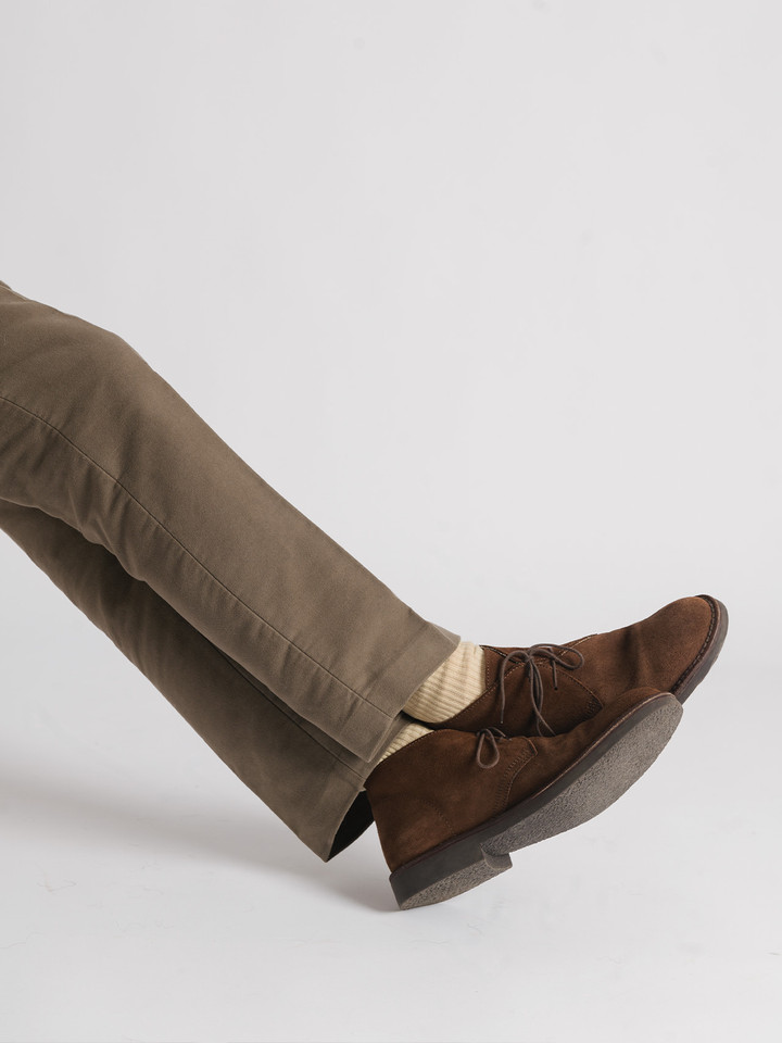 Men's Loden Green Moleskin Trousers Legs