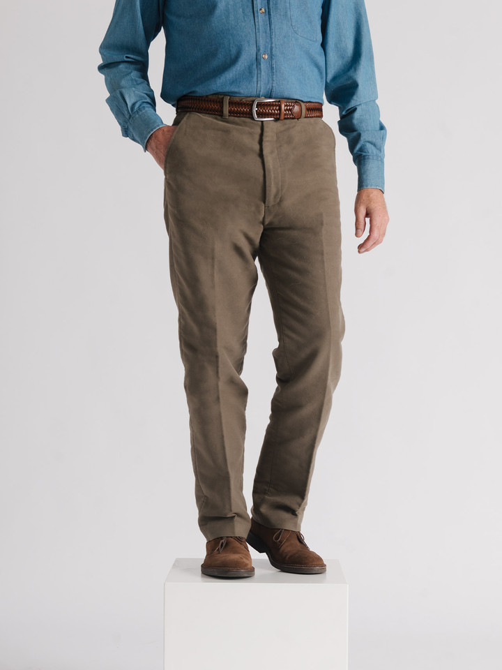 Men's Loden Green Moleskin Trousers