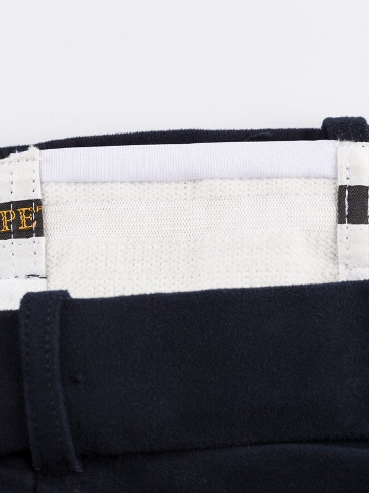 Men's Dark Blue Moleskin Trousers Expanding Waistband