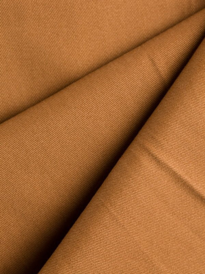 Close Up of Tan Brown Flat Front Chino Trousers Fabric