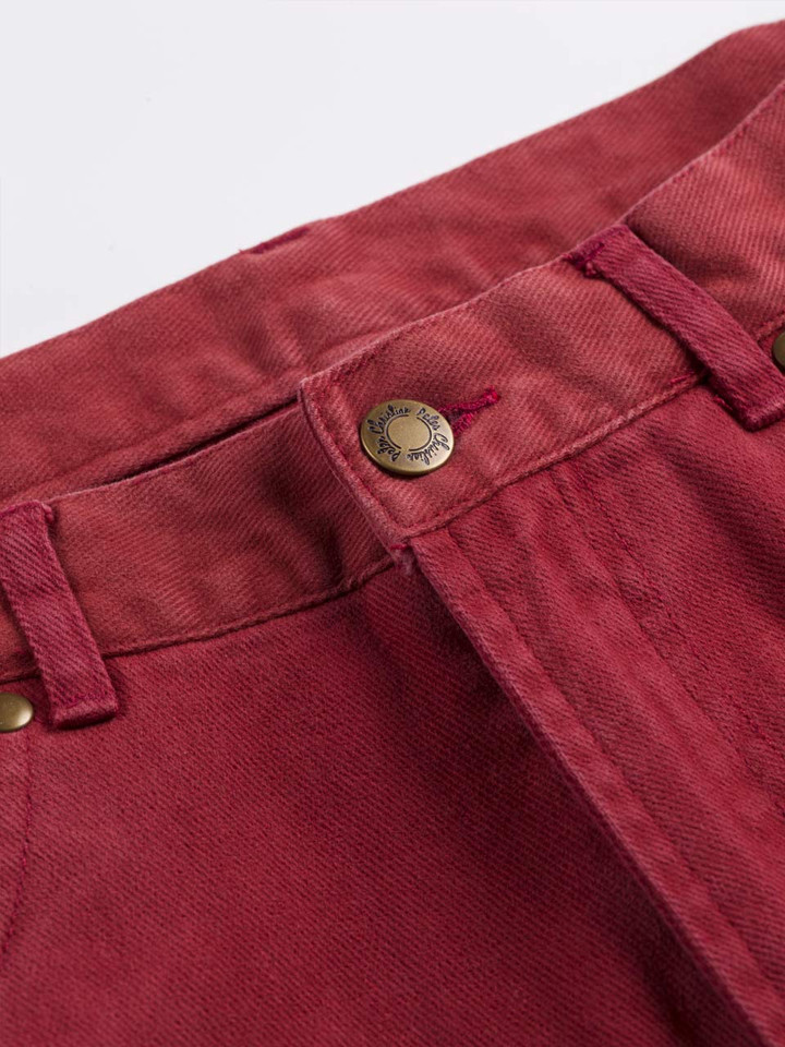 Men's Brick Red Drill Jeans Front