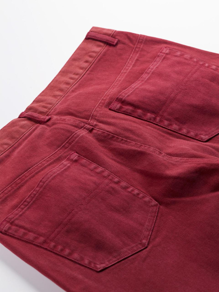 Men's Brick Red Drill Jeans Back