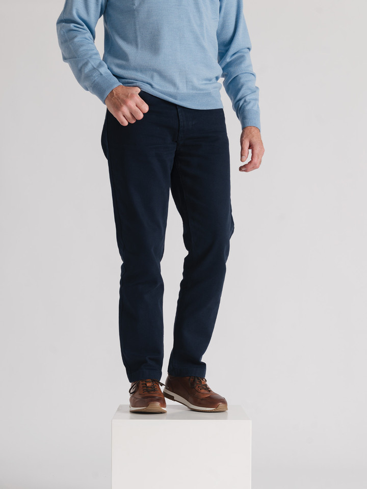 Men's Navy Blue Drill Jeans