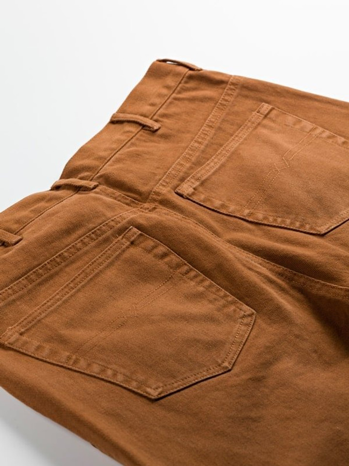 Men's Tan Brown Drill Jeans Rear Pocket