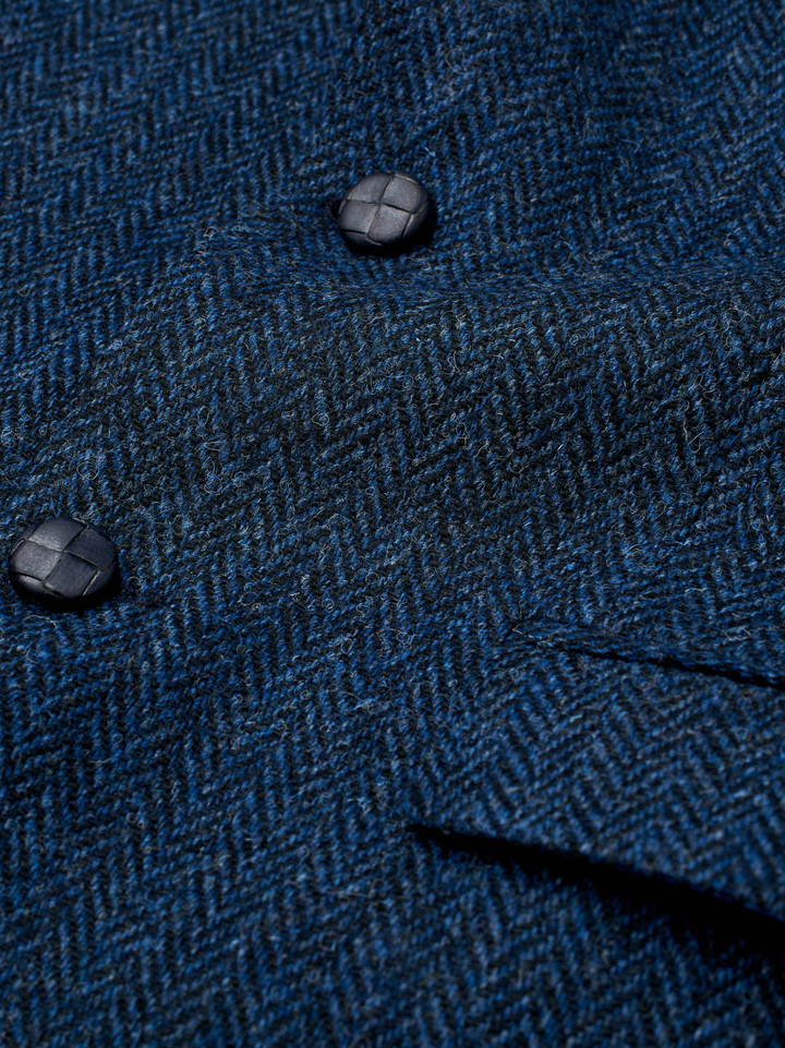 Men's Blue Herringbone Harris Tweed® Jacket