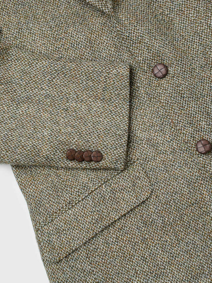 Oat Cream Harris Tweed® Jacket Cuff + Pocket