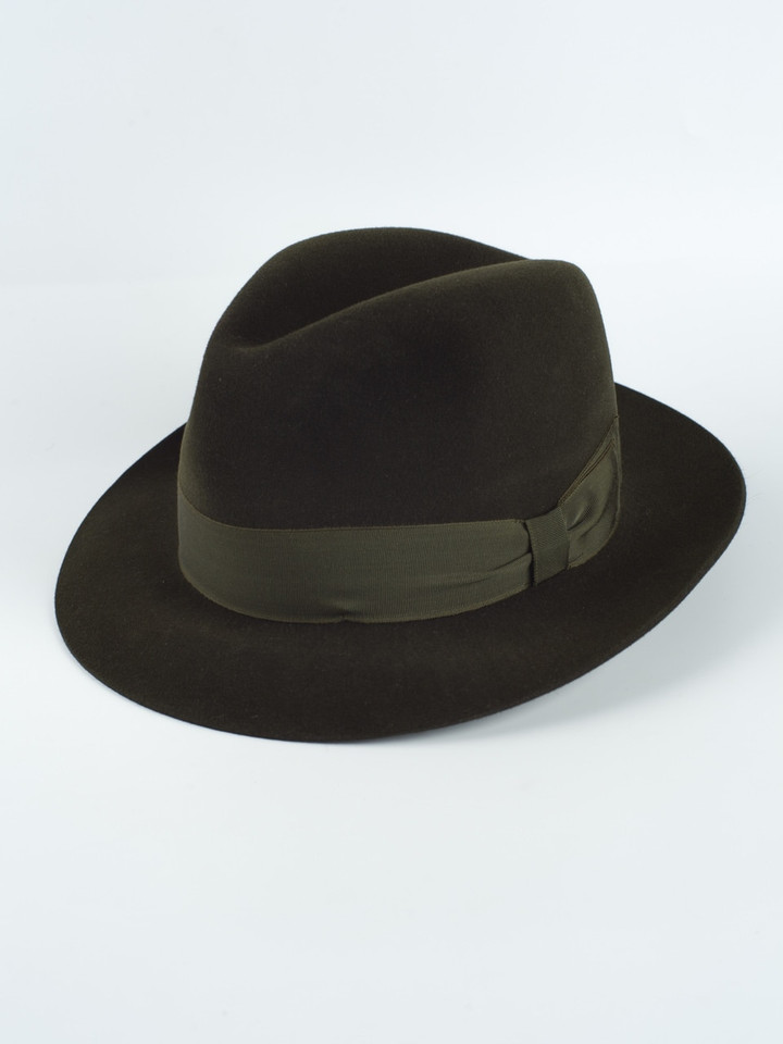 Men's Green Haydock Fur Felt Trillby Hat
